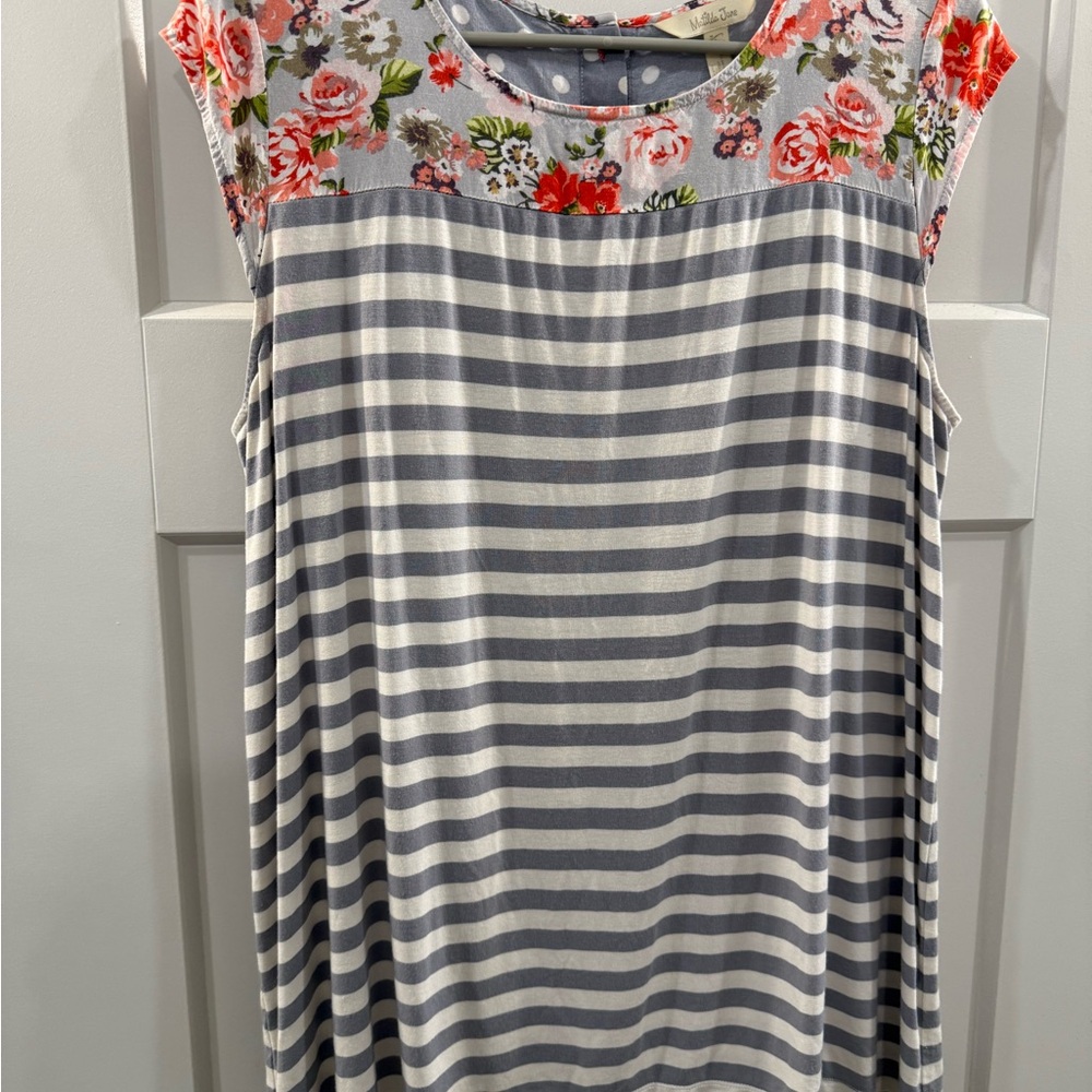 Matilda Jane Floral and Striped Top